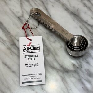 All Clad, Stainless Steel Measuring Spoons 4 Piece Set